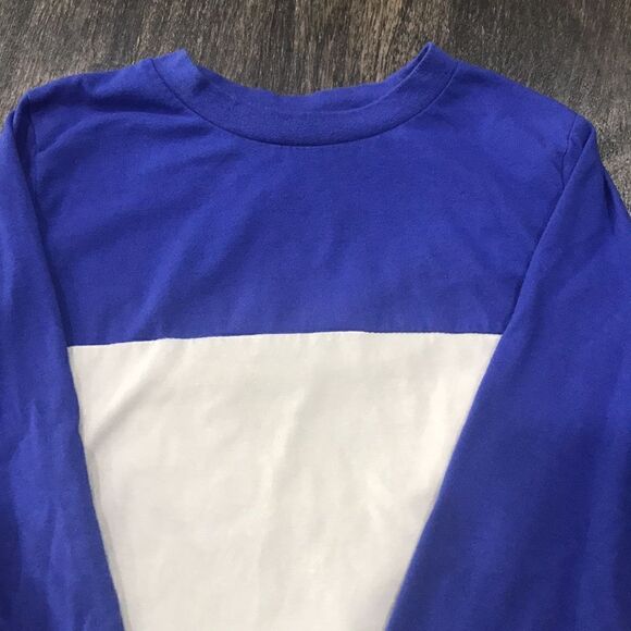 Lily & Dan Boys Long Sleeve Tee, Medium, Blue & Grey - Picture 2 of 4